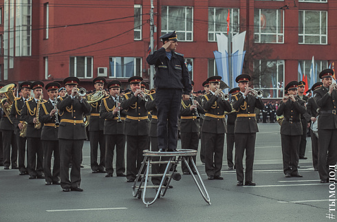 Репетиция парада Победы в Новосибирске 