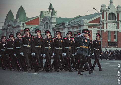 Репетиция парада Победы в Новосибирске 