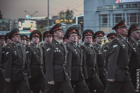 Репетиция парада Победы в Новосибирске 
