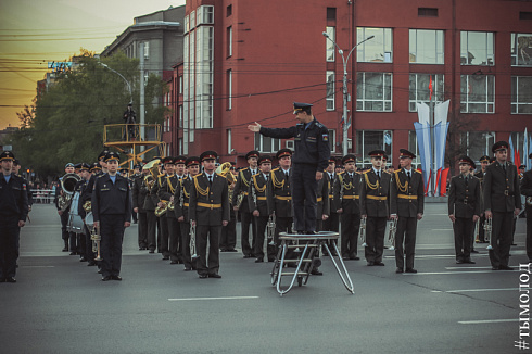 Репетиция парада Победы в Новосибирске 