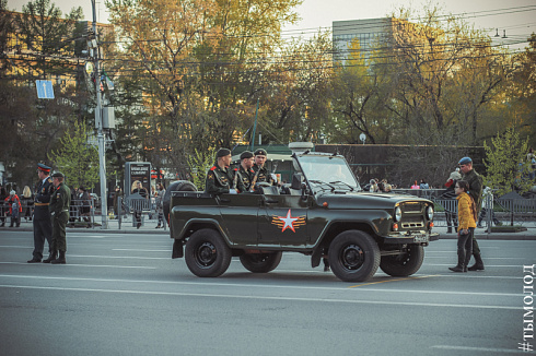Репетиция парада Победы в Новосибирске 