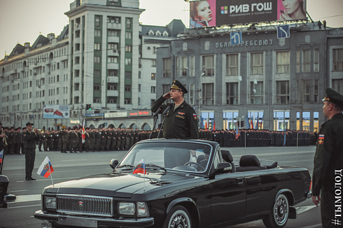 Репетиция парада Победы в Новосибирске 