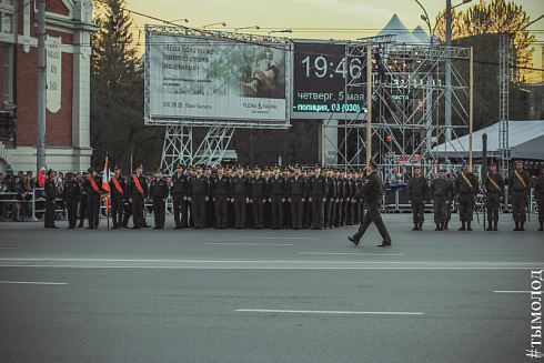 Репетиция парада Победы в Новосибирске 