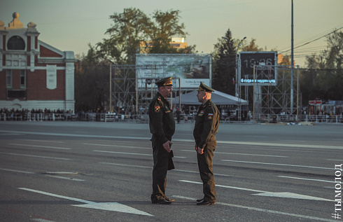 Репетиция парада Победы в Новосибирске 