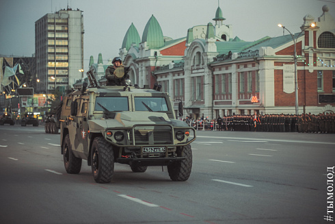 Репетиция парада Победы в Новосибирске 