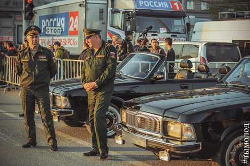 Репетиция парада Победы в Новосибирске 