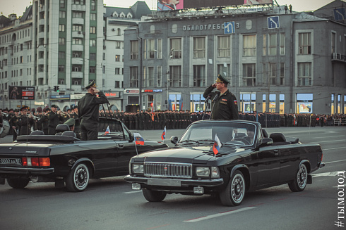Репетиция парада Победы в Новосибирске 