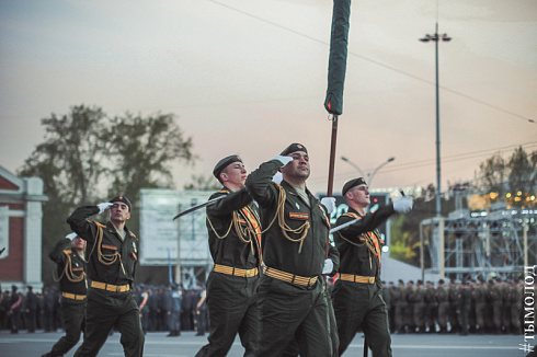 Репетиция парада Победы в Новосибирске 