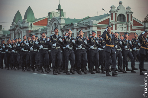 Репетиция парада Победы в Новосибирске 