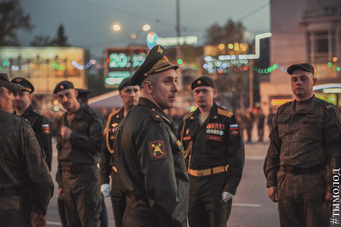 Репетиция парада Победы в Новосибирске 