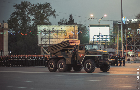 Репетиция парада Победы в Новосибирске 
