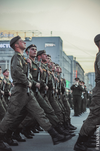 Репетиция парада Победы в Новосибирске 