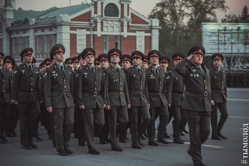 Репетиция парада Победы в Новосибирске 