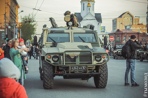 Репетиция парада Победы в Новосибирске 