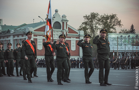 Репетиция парада Победы в Новосибирске 