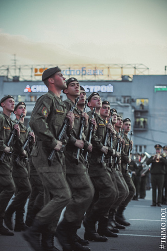Репетиция парада Победы в Новосибирске 