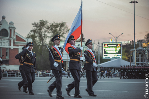 Репетиция парада Победы в Новосибирске 