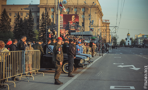 Репетиция парада Победы в Новосибирске 