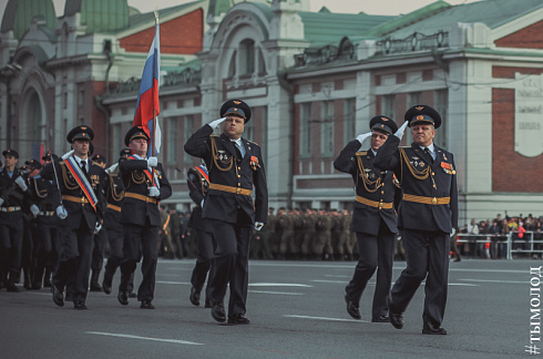 Репетиция парада Победы в Новосибирске 