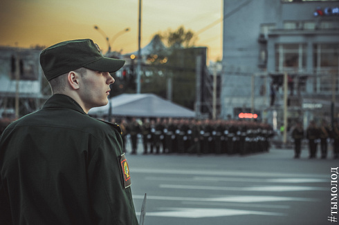 Репетиция парада Победы в Новосибирске 