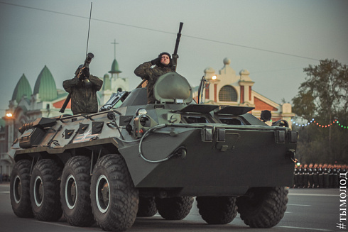 Репетиция парада Победы в Новосибирске 