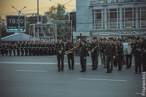Репетиция парада Победы в Новосибирске 