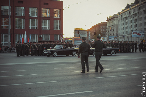 Репетиция парада Победы в Новосибирске 