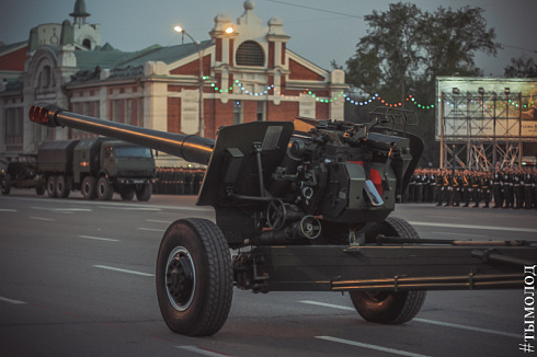 Репетиция парада Победы в Новосибирске 
