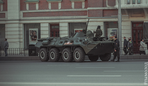 Репетиция парада Победы в Новосибирске 