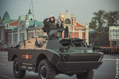 Репетиция парада Победы в Новосибирске 