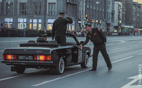 Репетиция парада Победы в Новосибирске 