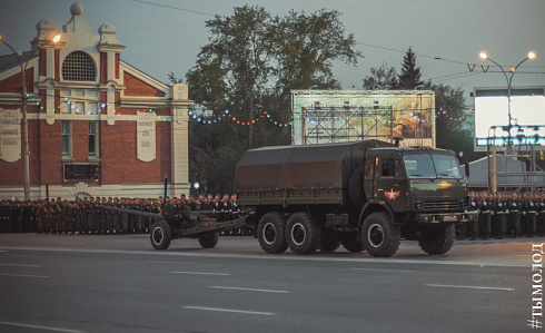 Репетиция парада Победы в Новосибирске 