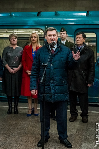 Открытие поезда-музея к юбилею Монумента славы
